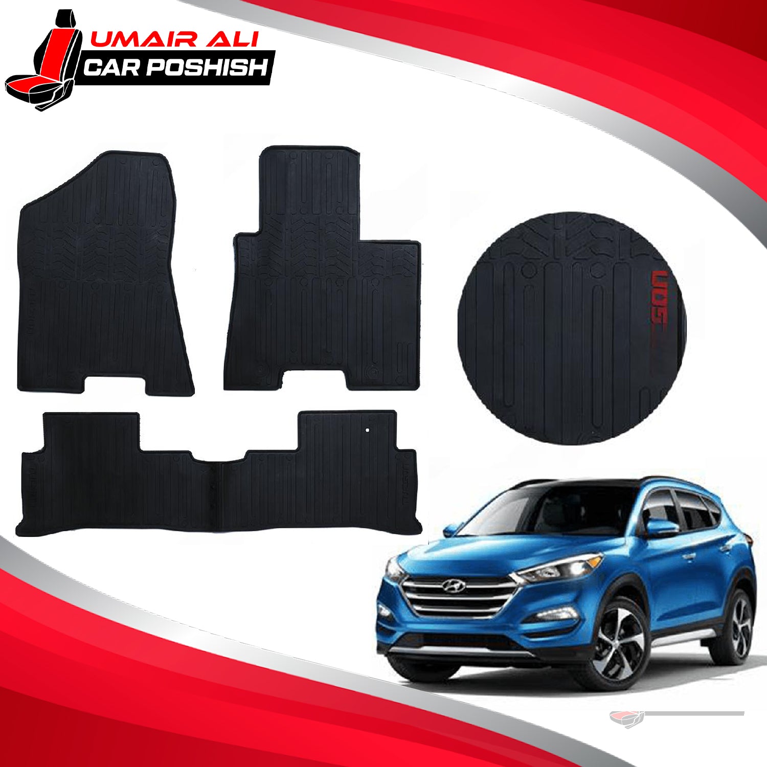 Hyundai Tucson Rubber Floor Mats Black