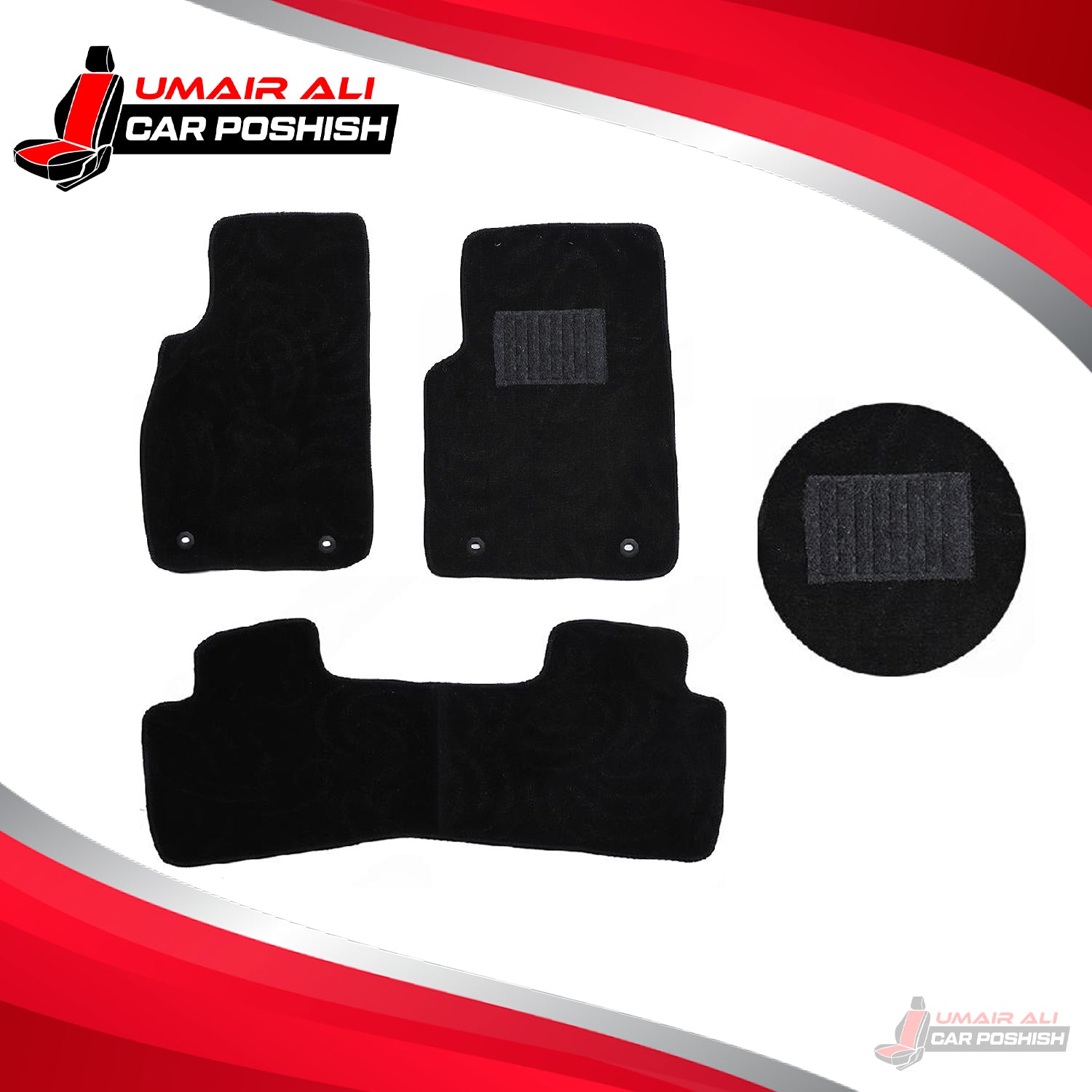 Universal Carpet Floor Mats Black