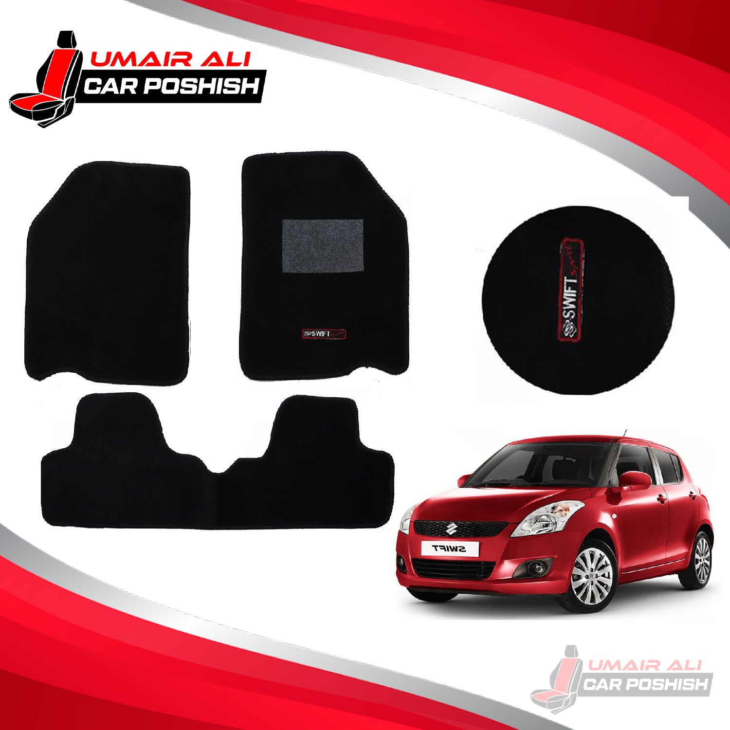 Suzuki Swift Carpet Floor Mats Black