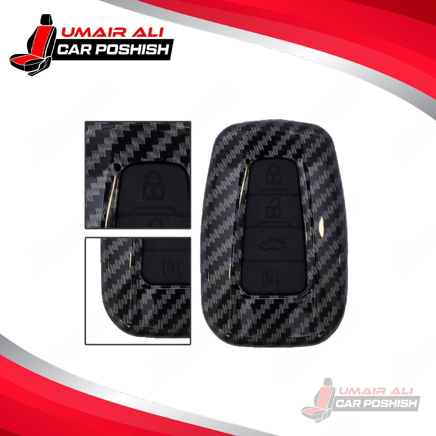 Toyota Corolla Grande Carbon Fiber  Protection Key Cover 2017-2021