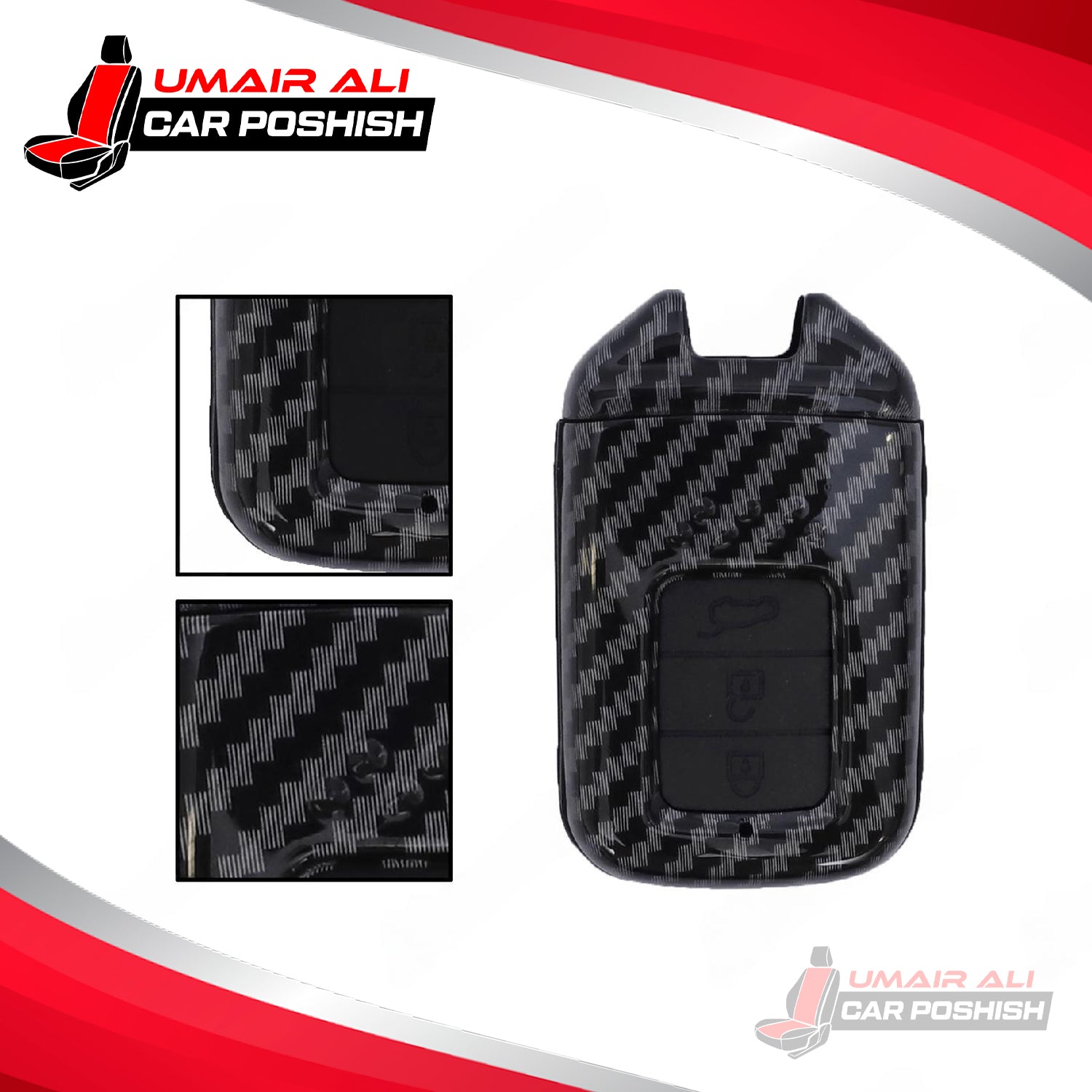 Honda Civic Carbon Fiber  Protection Key Cover 3 Button