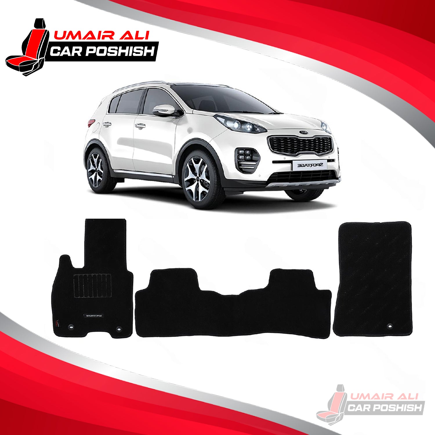 Kia Sportage Carpet Floor Mats Black