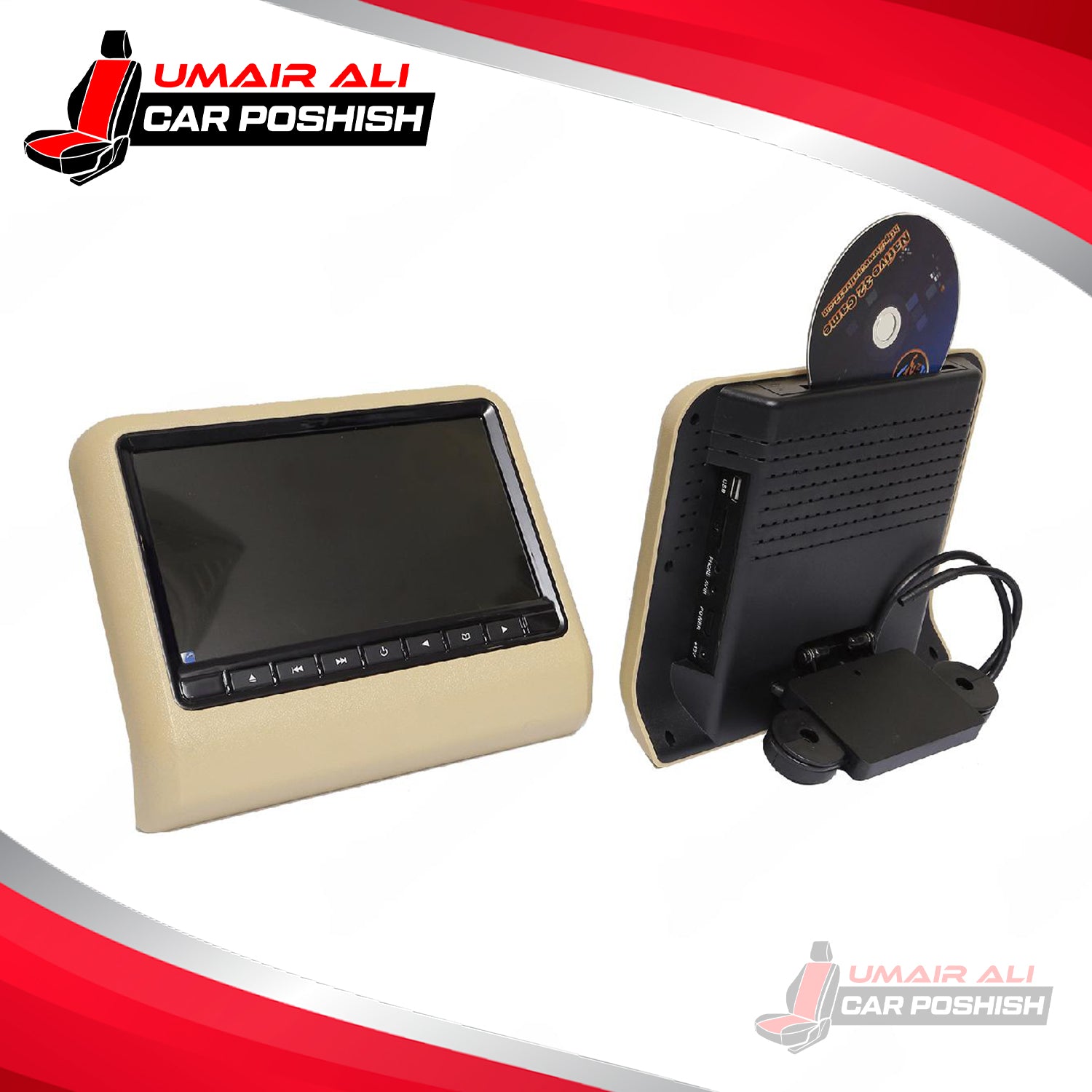 Universal 9inch AV Headrest With DVD Player