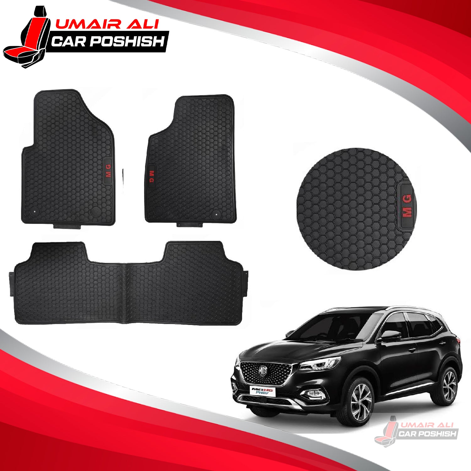 MG HS Premium Rubber Mat Black