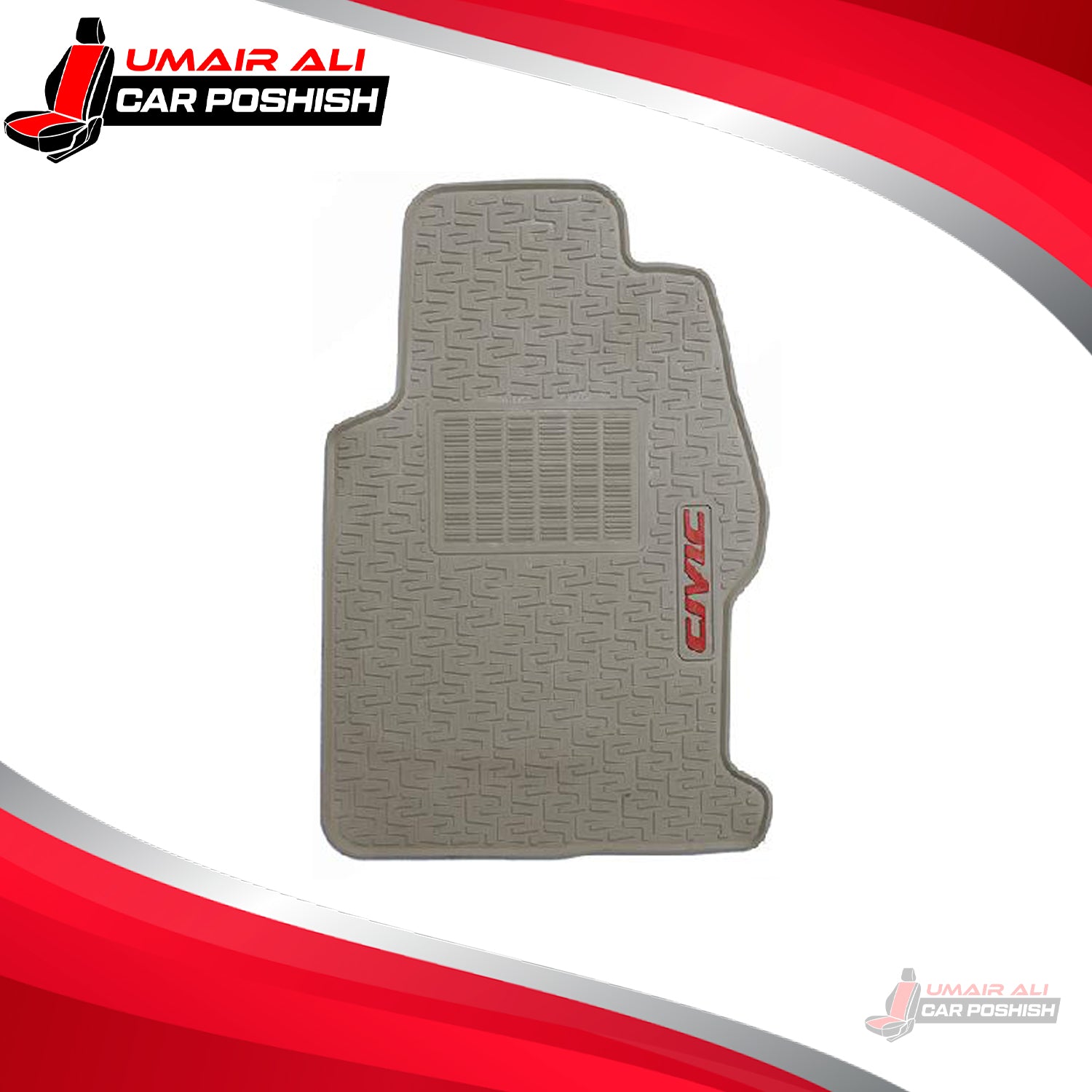Honda Civic 2017-2021 Rubber Floor Mats Beige