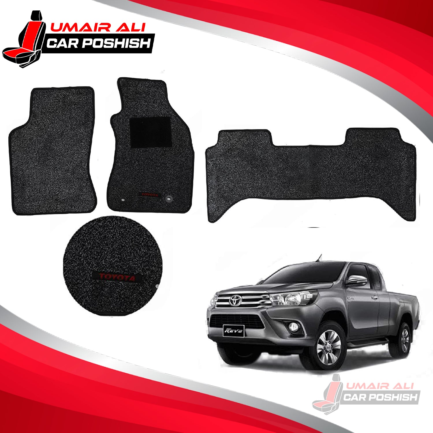 Toyota Revo Carpet Floor Mats Grey