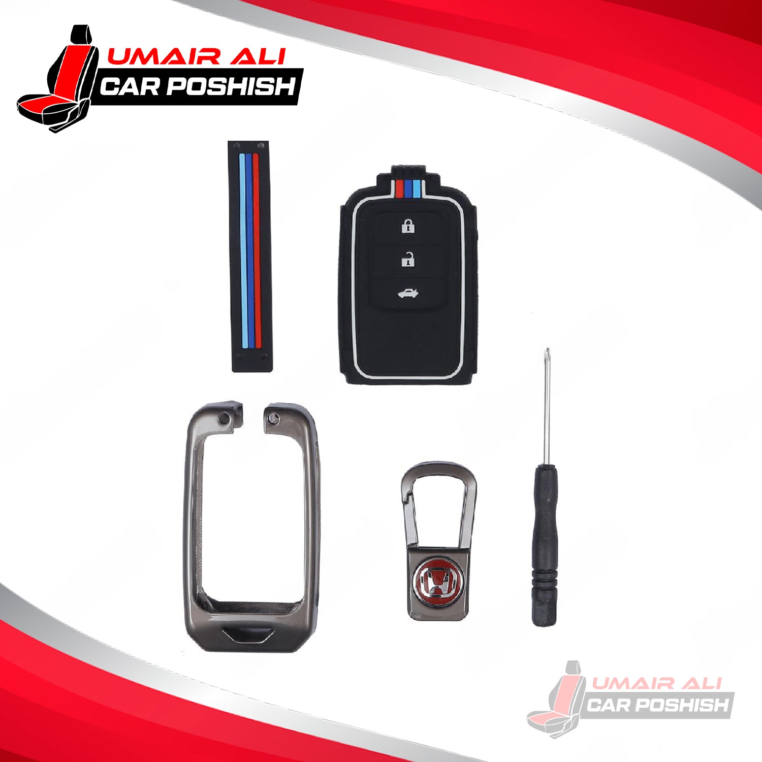 Honda Civic Key Cover With Metal Shell Model 2017-21