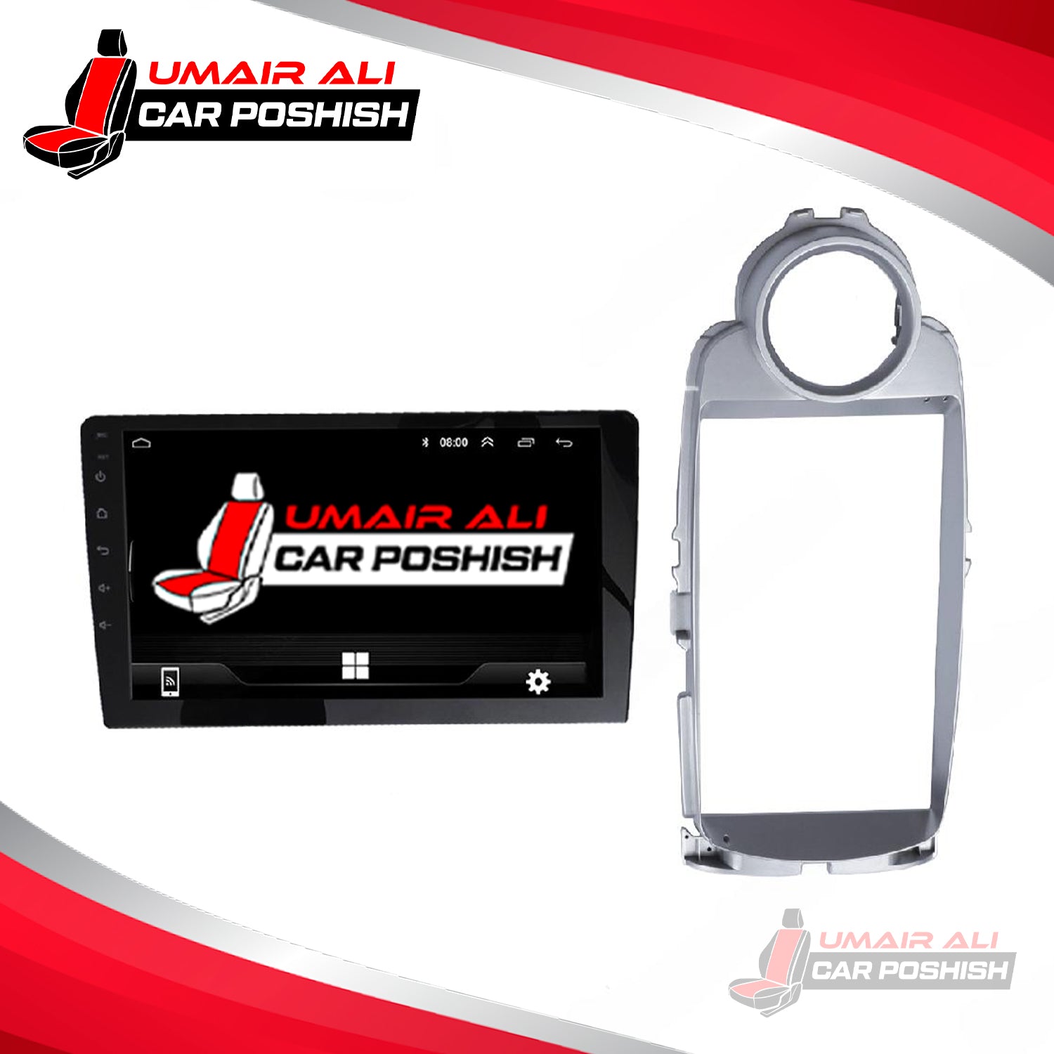 Toyota Vitz 2011 to 2015 Android Panel HD Player IPS Display Multimedia System