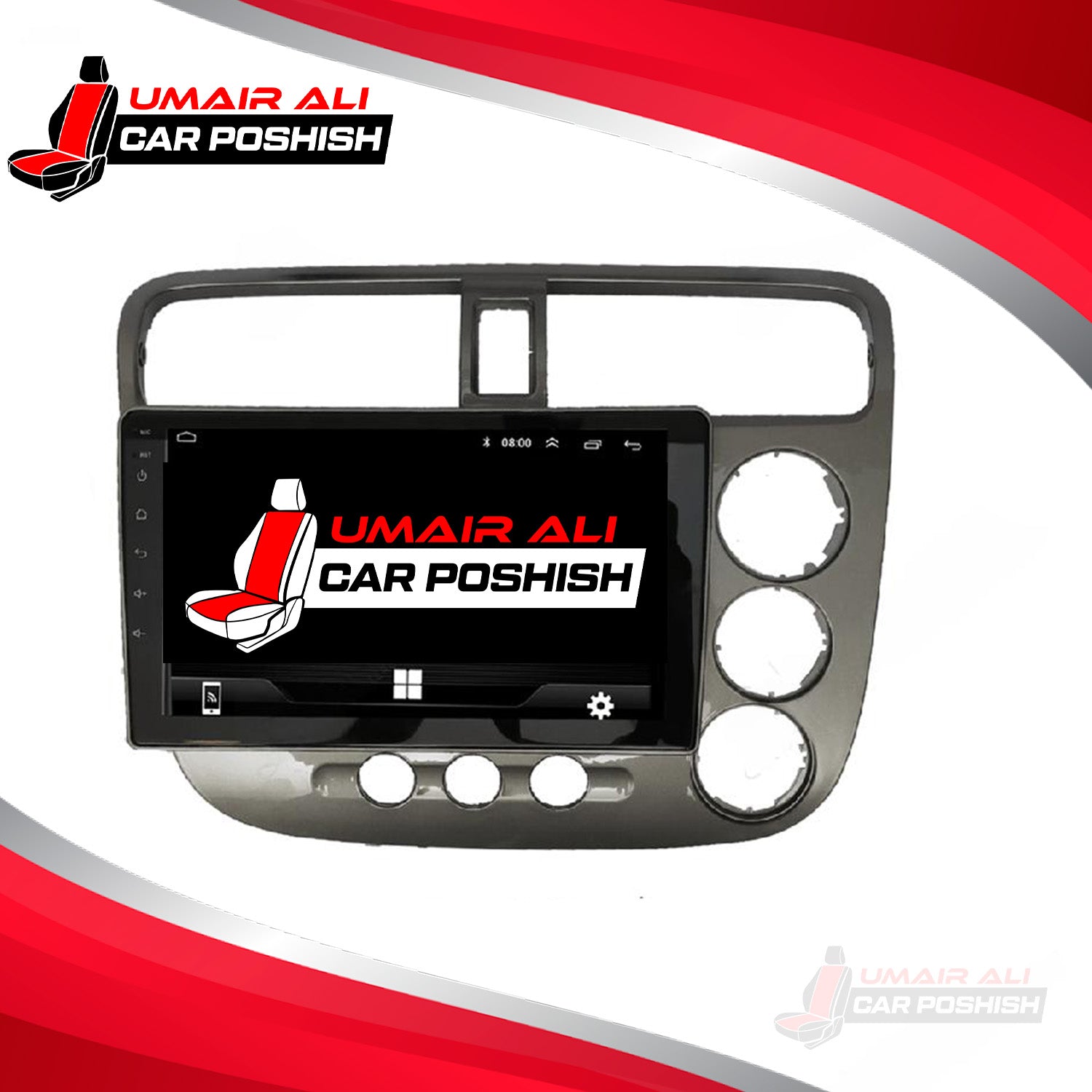 Honda Civic 2001 to 2006 Android Panel HD Player IPS Display Multimedia System