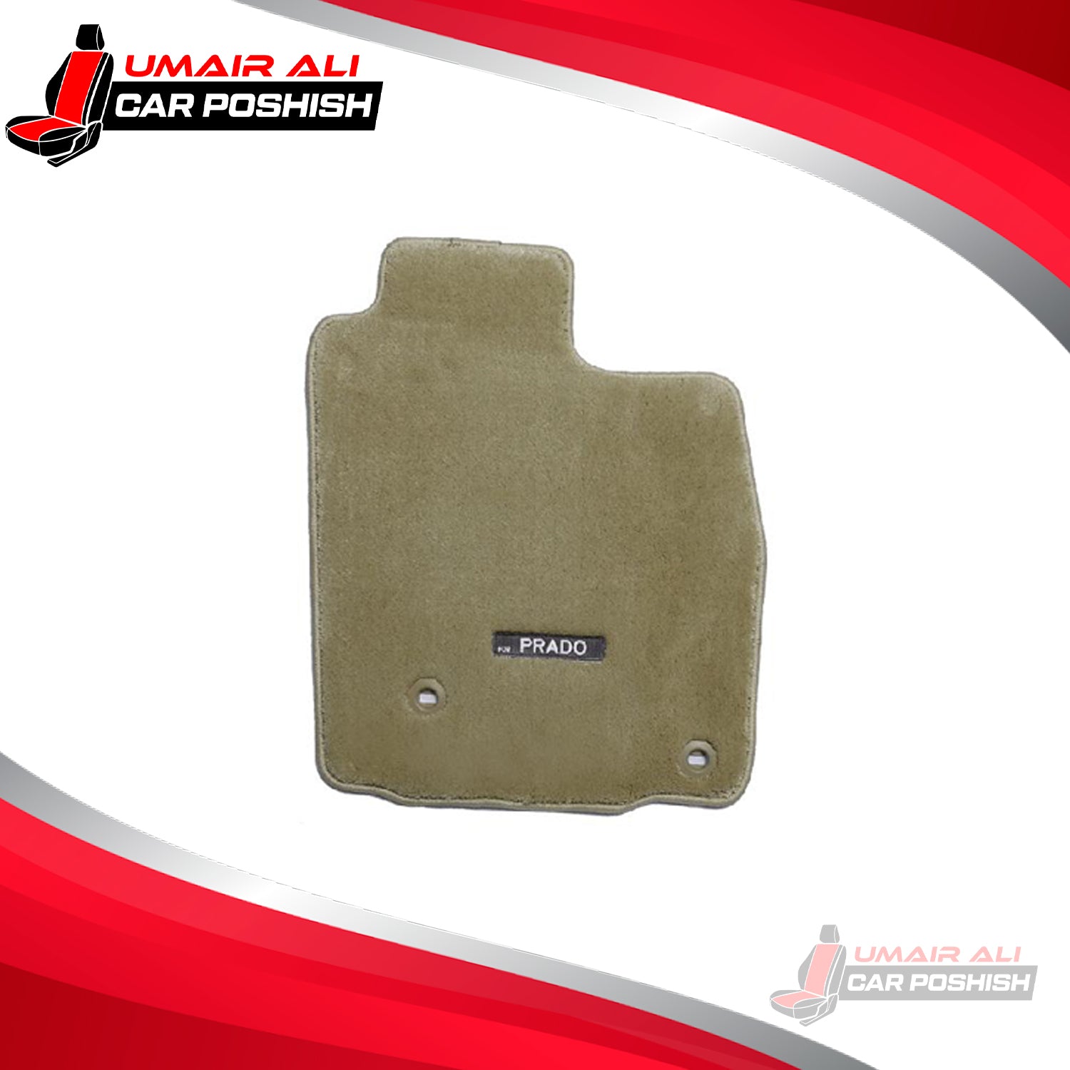 Toyota Prado FJ150 Luxury Carpet Irani Floor Mat Beige Mix Design 3 Pcs - Model 2008-2021