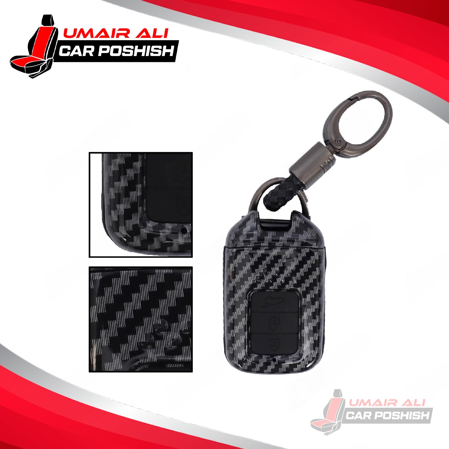 Honda Civic Carbon Fiber  Protection Key Cover 3 Button