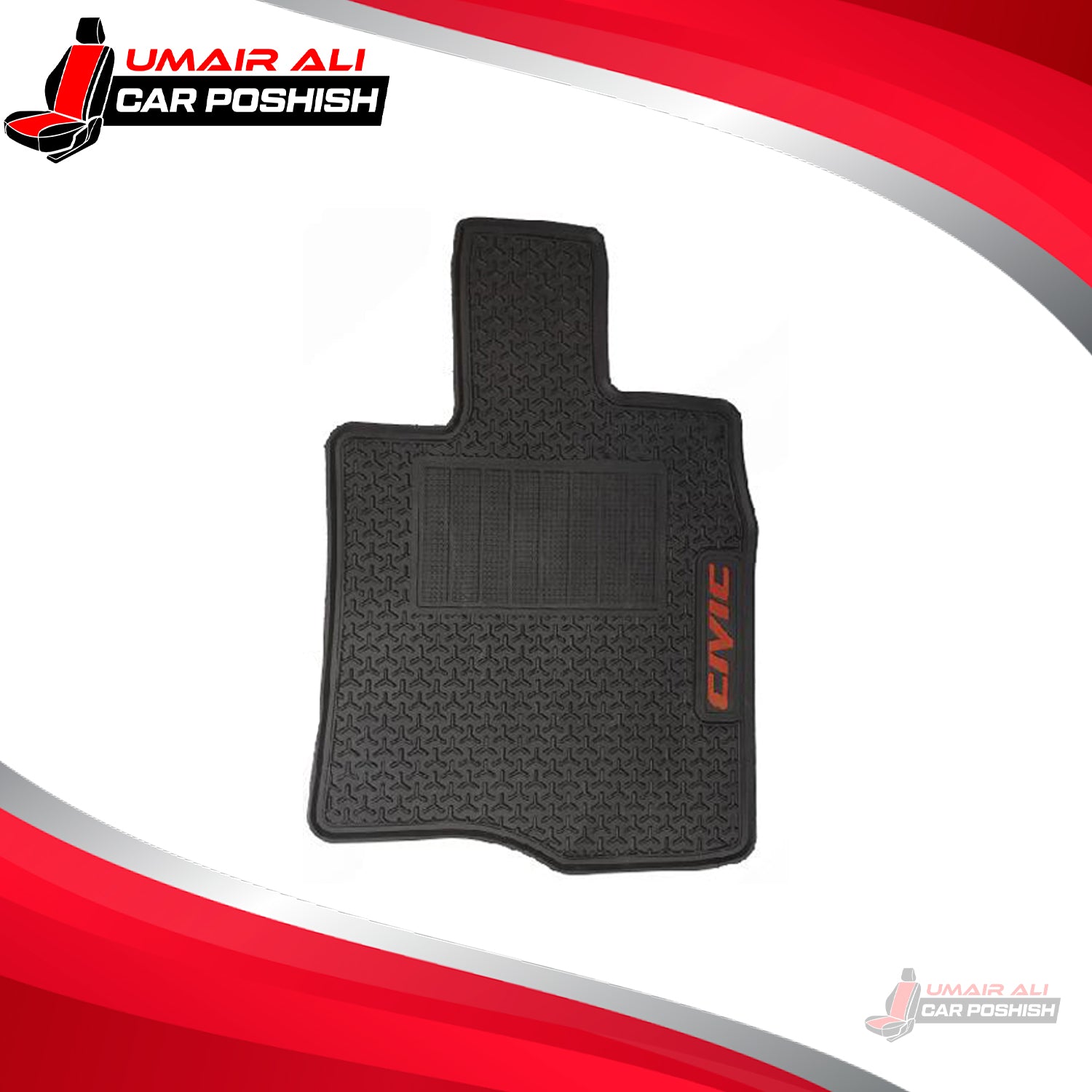 Honda Civic 2016-2021 FLOOR RUBBER Mat / LATEX ANTI SLIP SILICONE BLACK