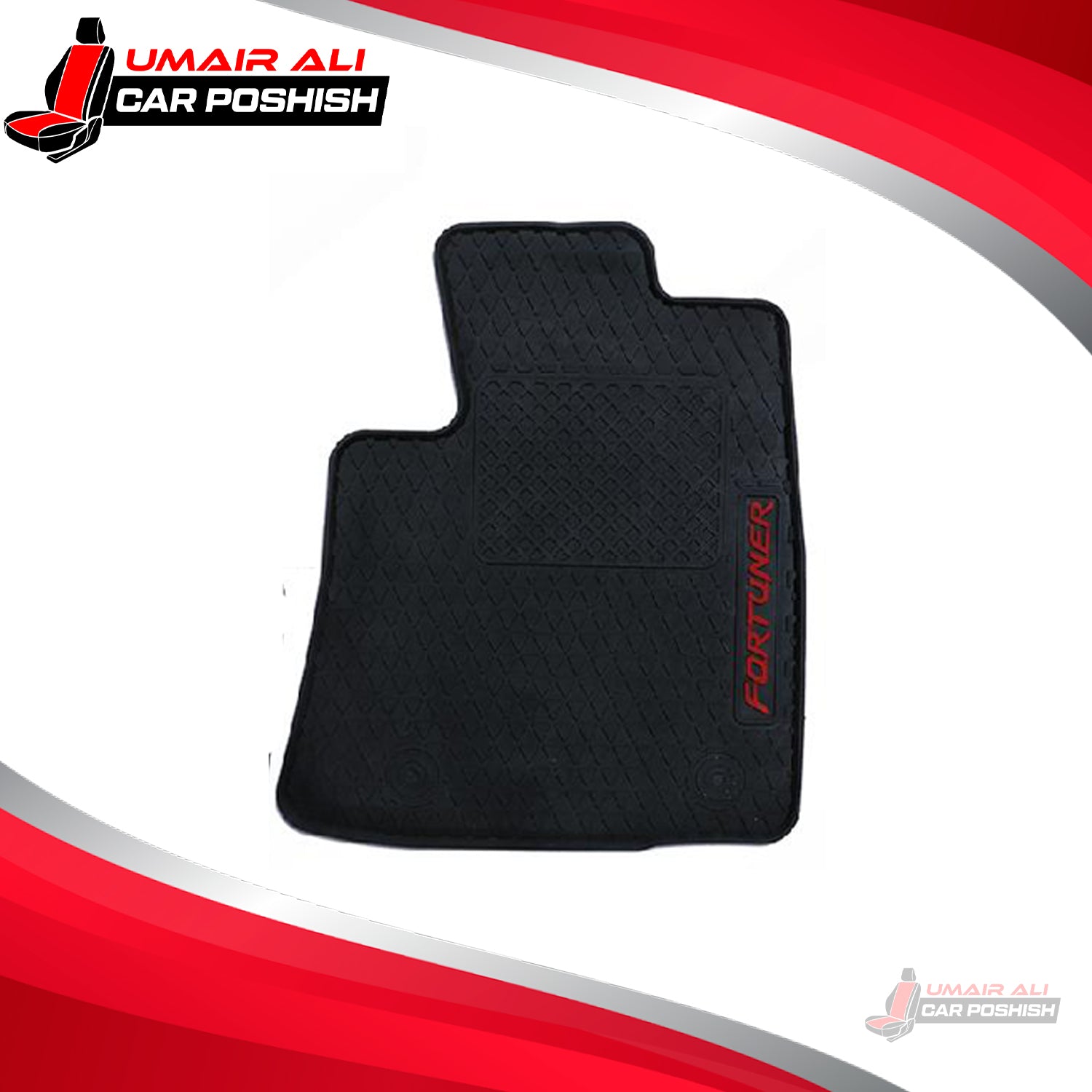 Toyota Fortuner 2016-2021 Rubber Floor Mats Black