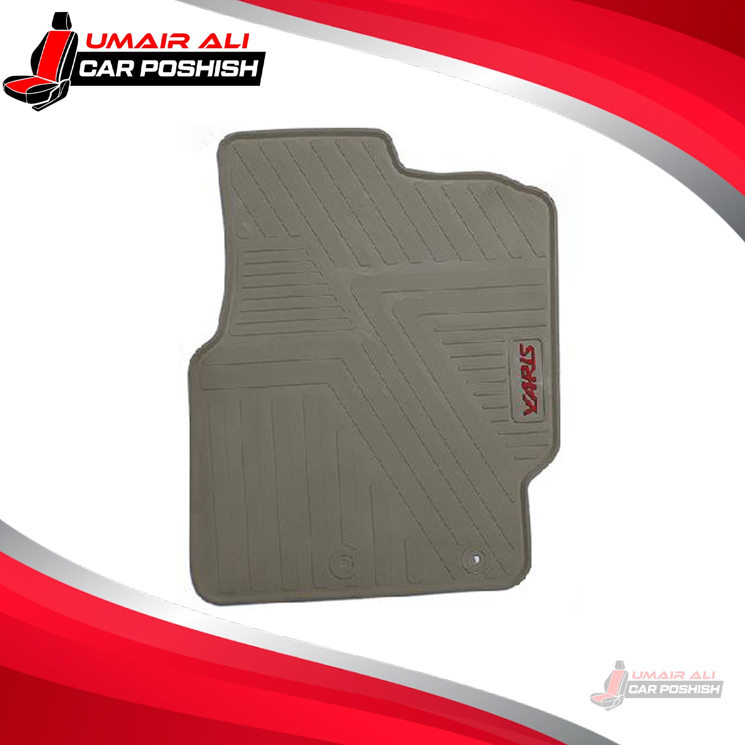 Toyota Yaris 2020-2022  Rubber Floor Mats Beige