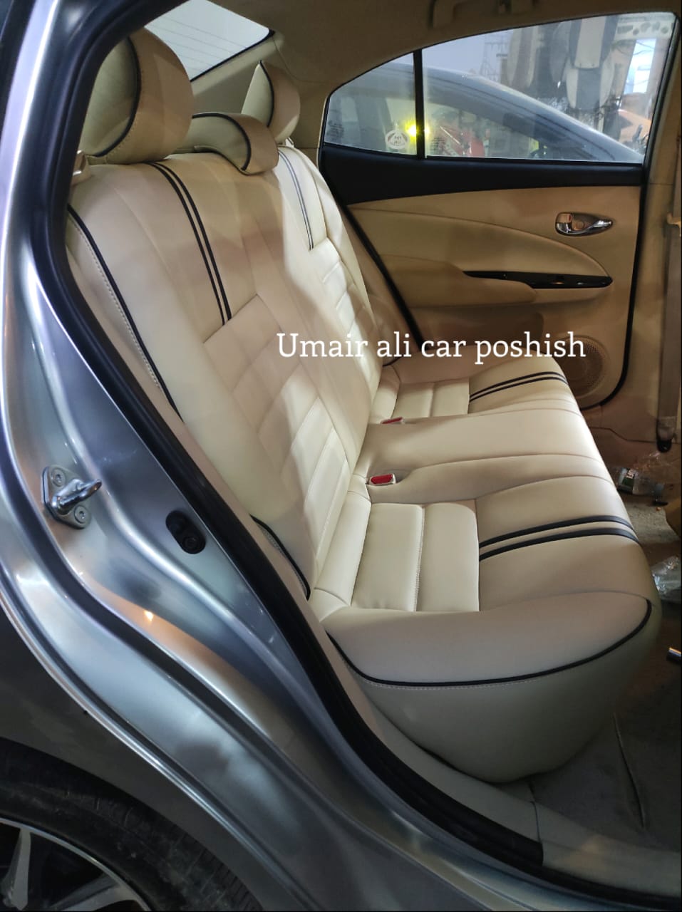 Toyota Yaris Complete Custom Design Synthetic Leather right seat covers (poshish)