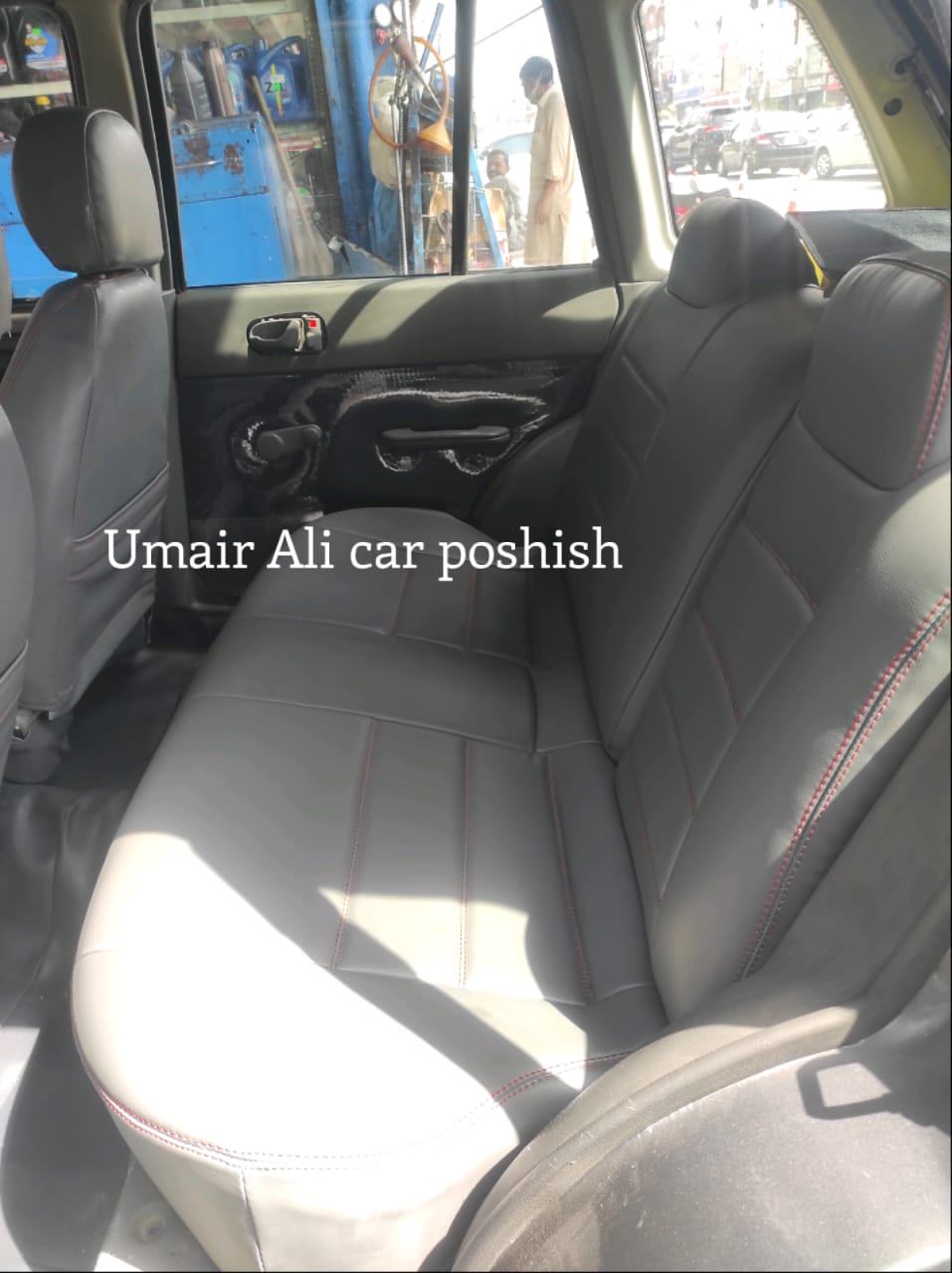 Suzuki Cultus 2009-2020 Red Stitching Premium Quality Seat Covers (Poshish)
