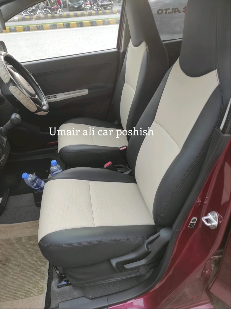 Suzuki Alto 2019-2024 Two Tone Colour Synthetic Leather right seat covers (poshish)