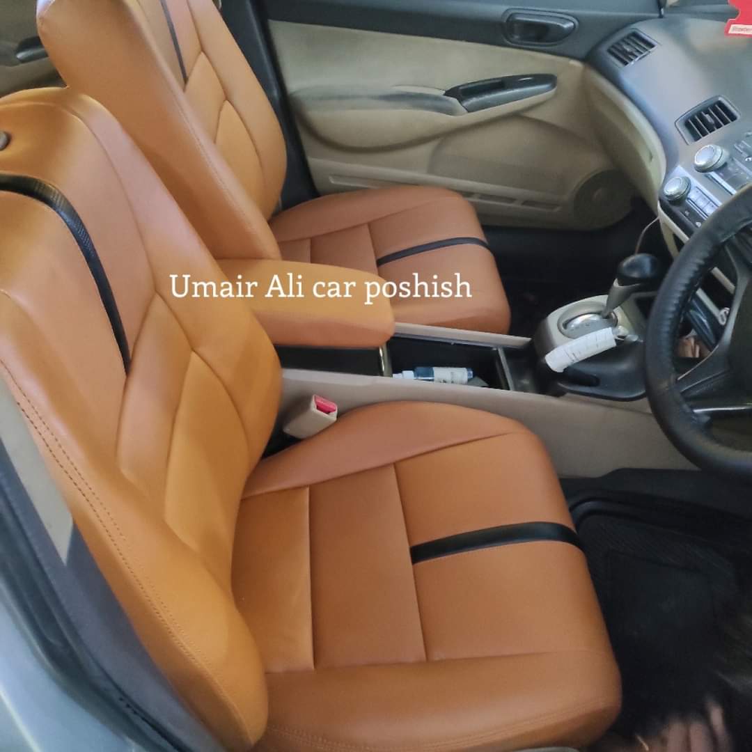Honda civic 2009-2013 Synthetic Leather Right Custom Design Seat Covers (poshish)