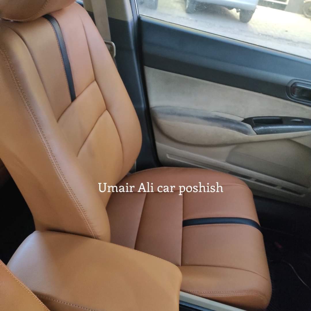 Honda civic 2009-2013 Synthetic Leather Right Custom Design Seat Covers (poshish)