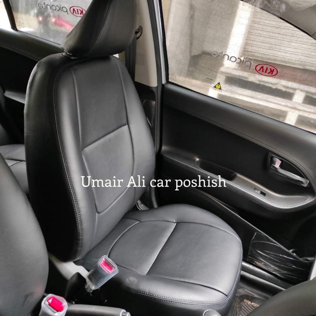 Kia picanto Black Colour Synthetic Leather Right seat (poshish)