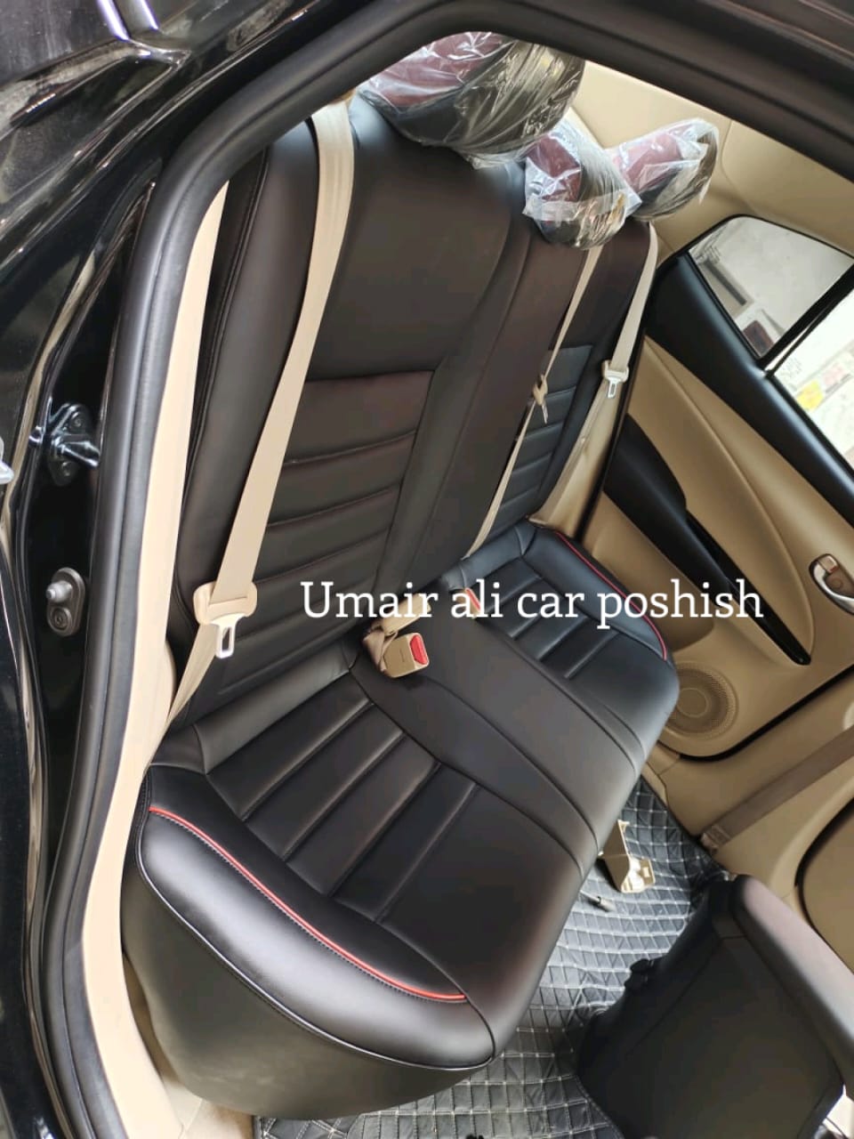 Toyota Yaris Complete Custom Design Synthetic Leather right seat covers (poshish)