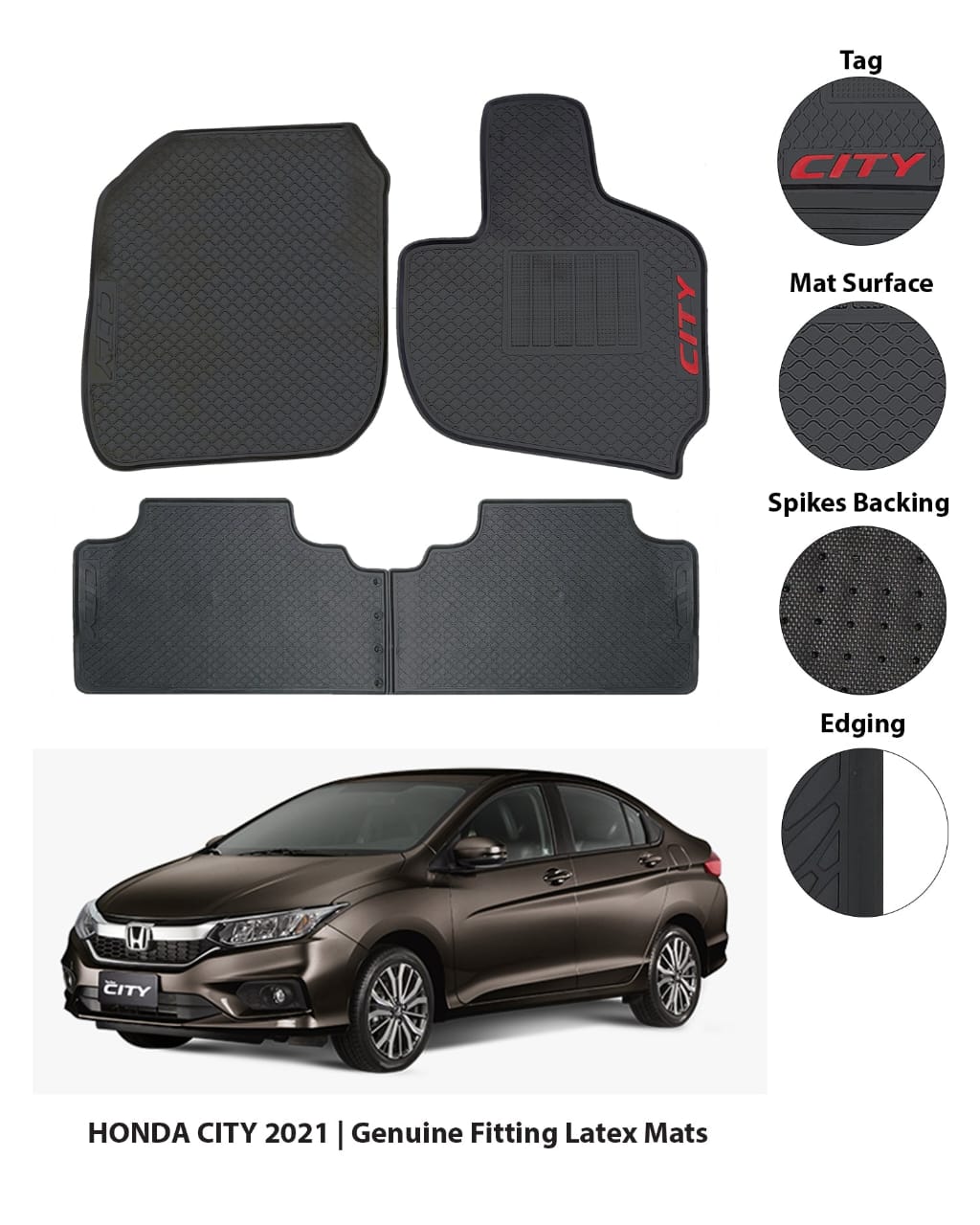Honda city 2022-2024 Pvc Rubber Floor Mats
