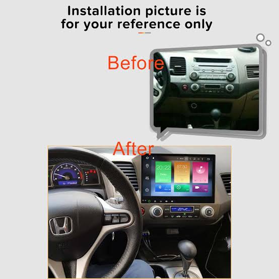 Honda Civic Reborn 2007 to 2011 Android Panel HD Player IPS Display Multimedia System