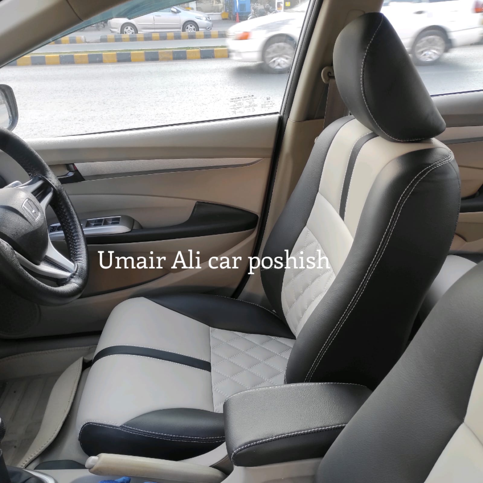Honda Civic 2009-2019 Synthetic Leather Right Premium Quality 7d Stitching Seat Covers (Poshish)