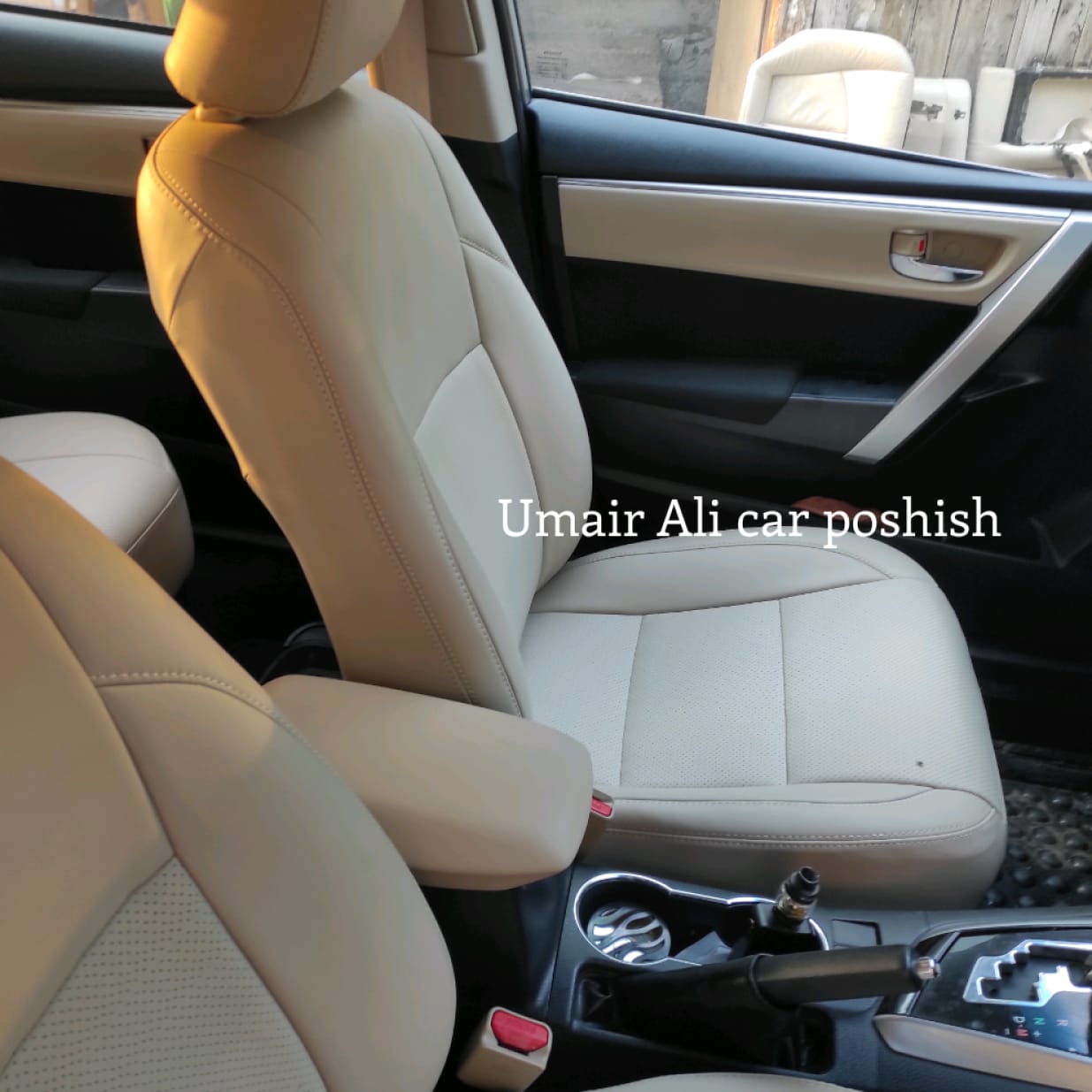 Toyota Corolla 2015 Japanese Prime Quality Synthetic Leather Right Seat Covers Perforated (poshish)