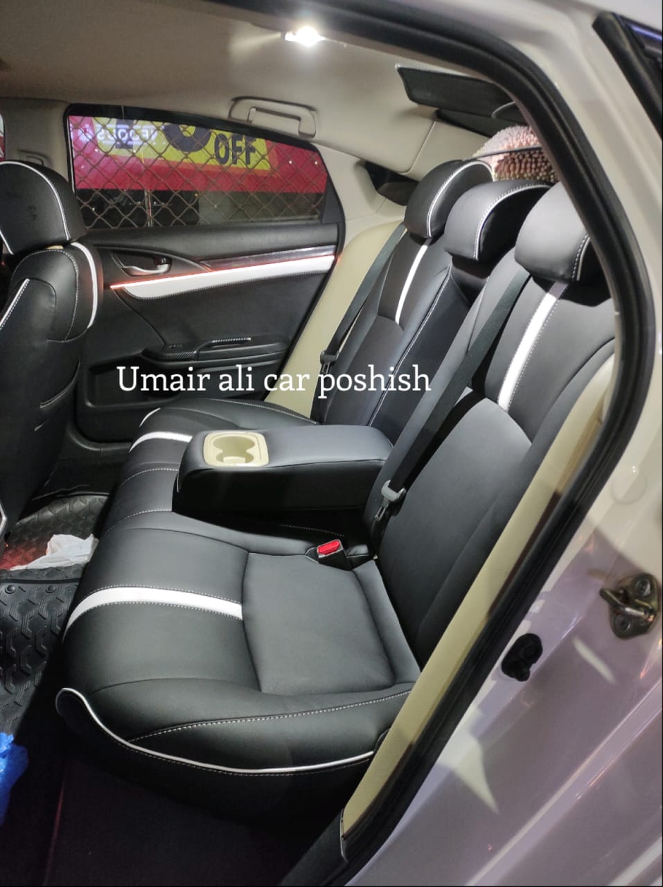Honda Brv Black & off white Stitching Premium Quality Seat Covers (Pre order )