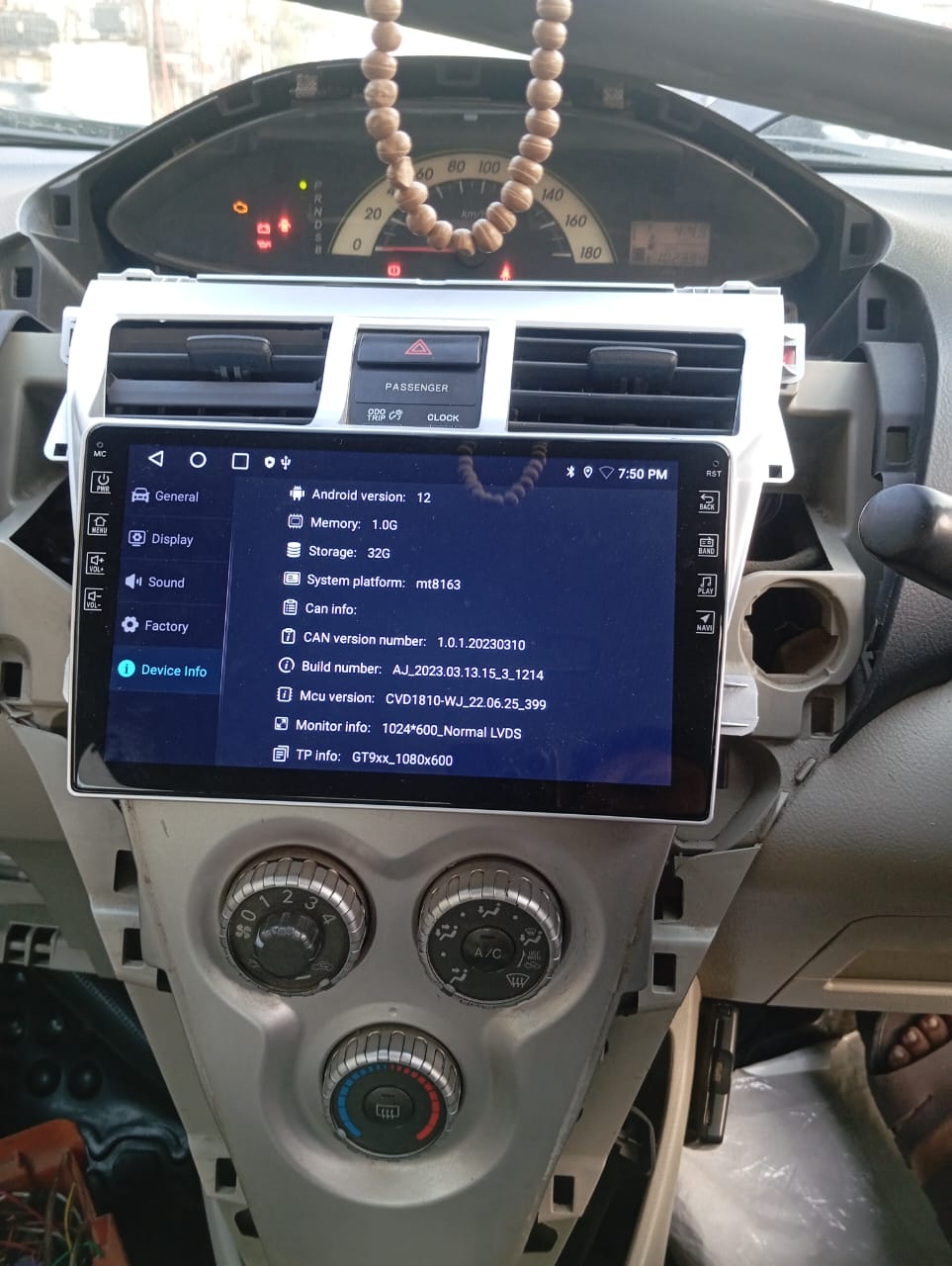 Toyota Belta Android LCD IPS Multimedia Panel 9 Inch - Model 2005 - 2012