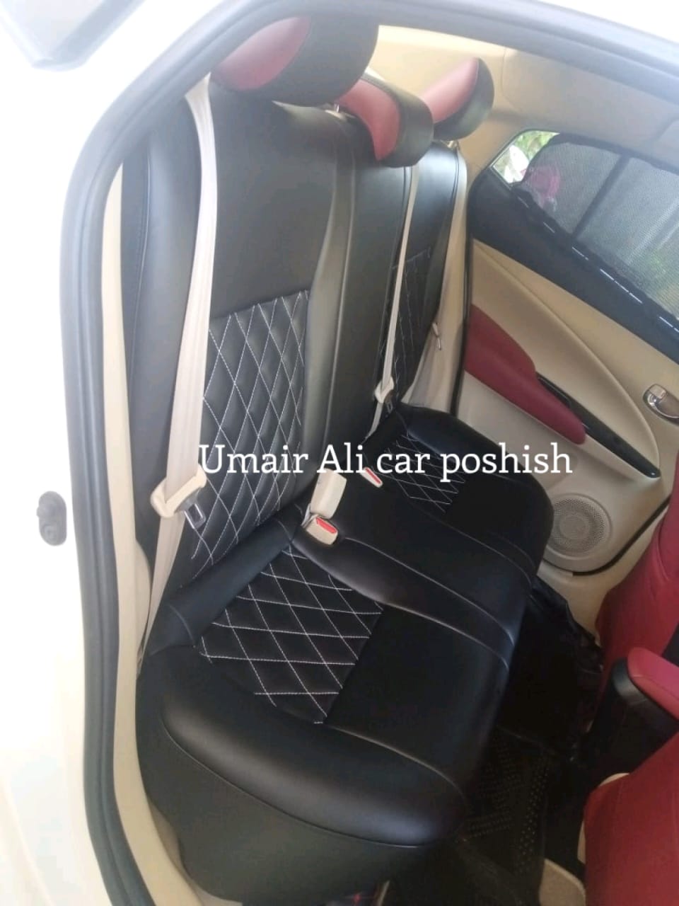 Toyota Yaris Complete Custom Design Synthetic Leather right seat covers (poshish)